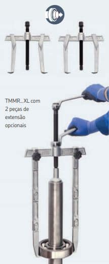 sacapolia 2 garras reversiveis SKF serie TMMR F saca polia 2 garras reversíveis SKF série TMMR F