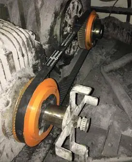 Perda de eficiencia no equipamento devido a desgaste prematuro e quebra das correias img