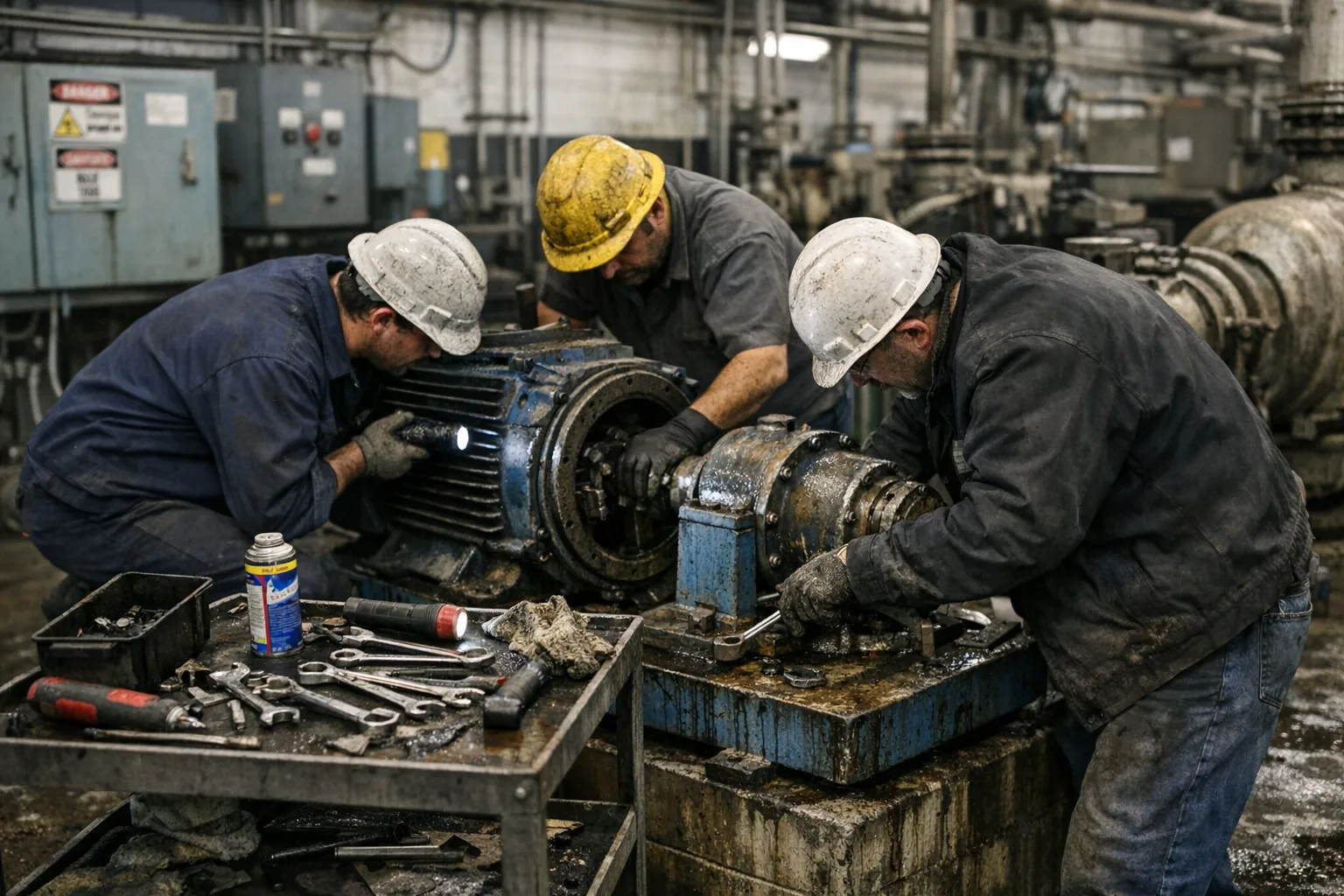 ciclo de manutenções emergenciais na indústria