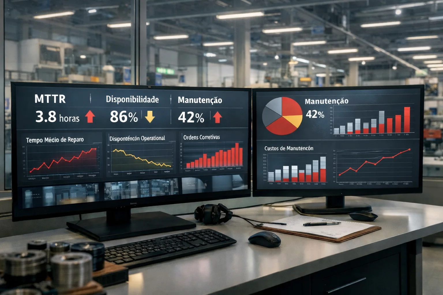 manutenção cara de equipamentos industriais